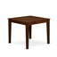 Ensemble de table de cuisine 5 pièces pour petits espaces comprenant une table à manger carrée moderne et 4 chaises de cuisine Parson, noyer antique-1605302711