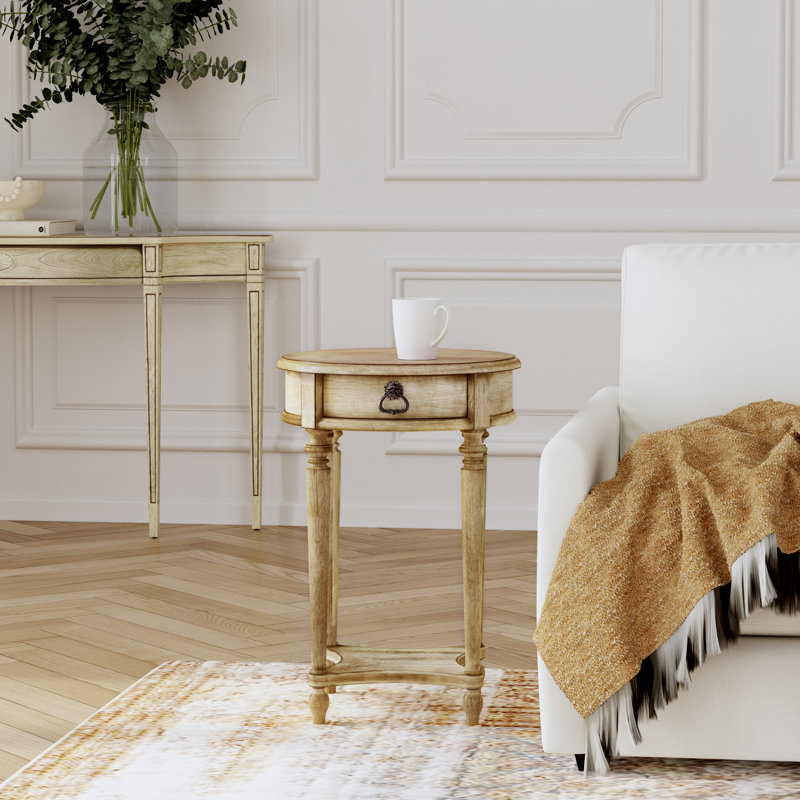 Aoibhin End Table with Storage, Antique Beige