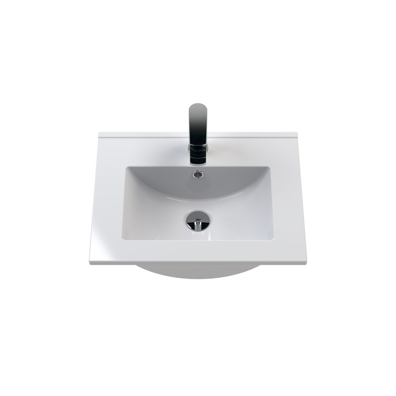 Urban 510mm Single Bathroom Vanity with Integrated Vitreous China Basin, Satin Anthracite