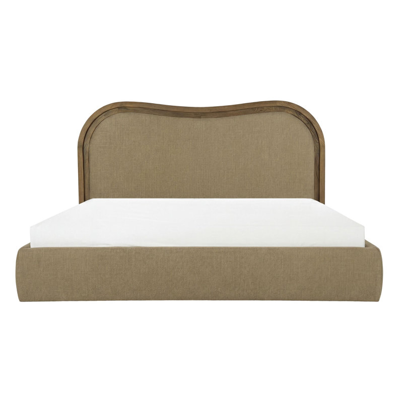 Camilla King Bed Oat, Queen, Green