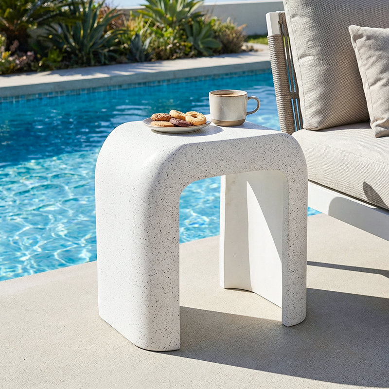 Table d'appoint en U Mgo, Blanc, 2