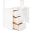 Twin Loft Bed With Desk And Drawers - White. Solid Wood Frame For Stability. Maximize Your Space. 65"h X 78.3"l 44"w In White Extra Storage Pinewood. Living