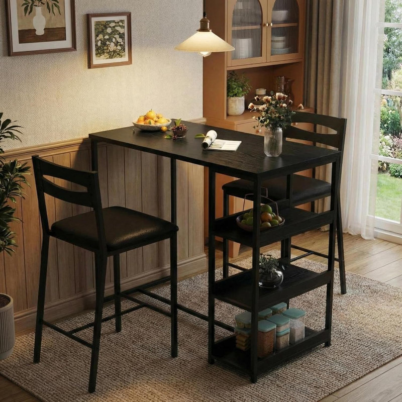 Counter Stool, Black/Black, Black