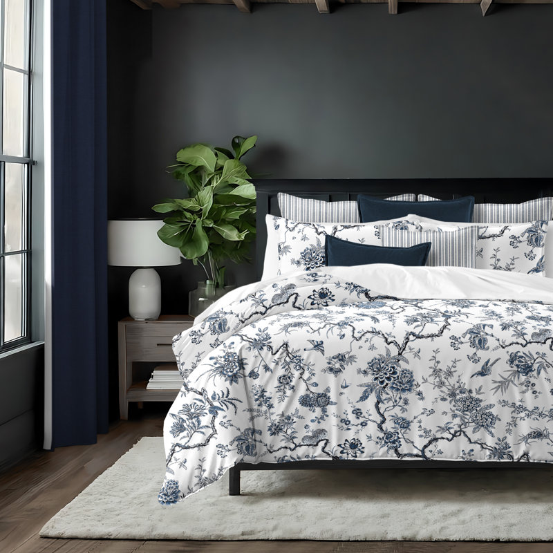 Tree Top Sky Cotton Duvet Cover Set, Queen Duvet Cover + 7 Additional Pieces