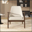 Chaise d'appoint, fauteuil de style moderne Mid-Century avec cadre, fauteuil de lecture à dossier haut pour le salon