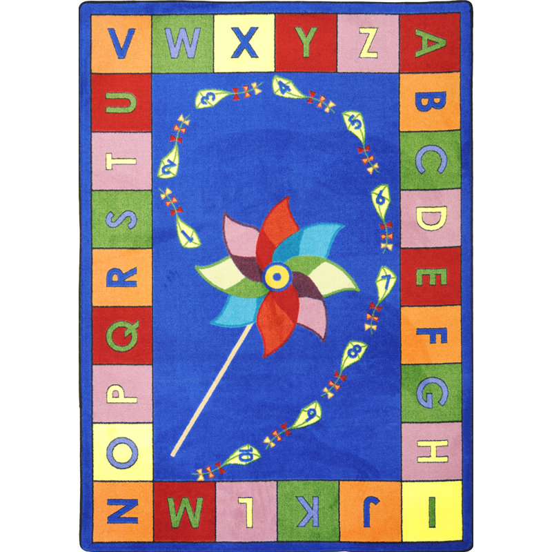 Tapis éducatif Pinwheel, Rectangle 7 pi 8 po x 10 pi 9 po