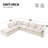 125.5'' Modular Sectional Sofa with Movable Ottoman