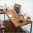 Desks | Industrial Wood &amp; Metal Corner Desk - Acacia &amp; Black | Natural | Solid Wood