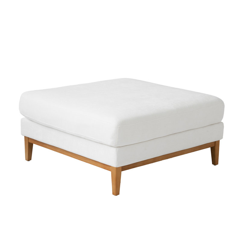 Repose-pieds modulaire rembourré avec housse, Blanc
