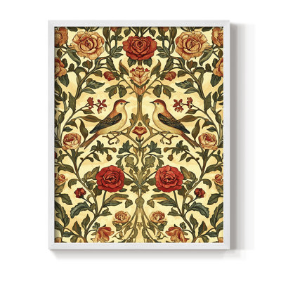 La série CDLxxvii de William Morris - reproduction encadrée de qualité supérieure - prête à être accrochée - aucun clou requis
