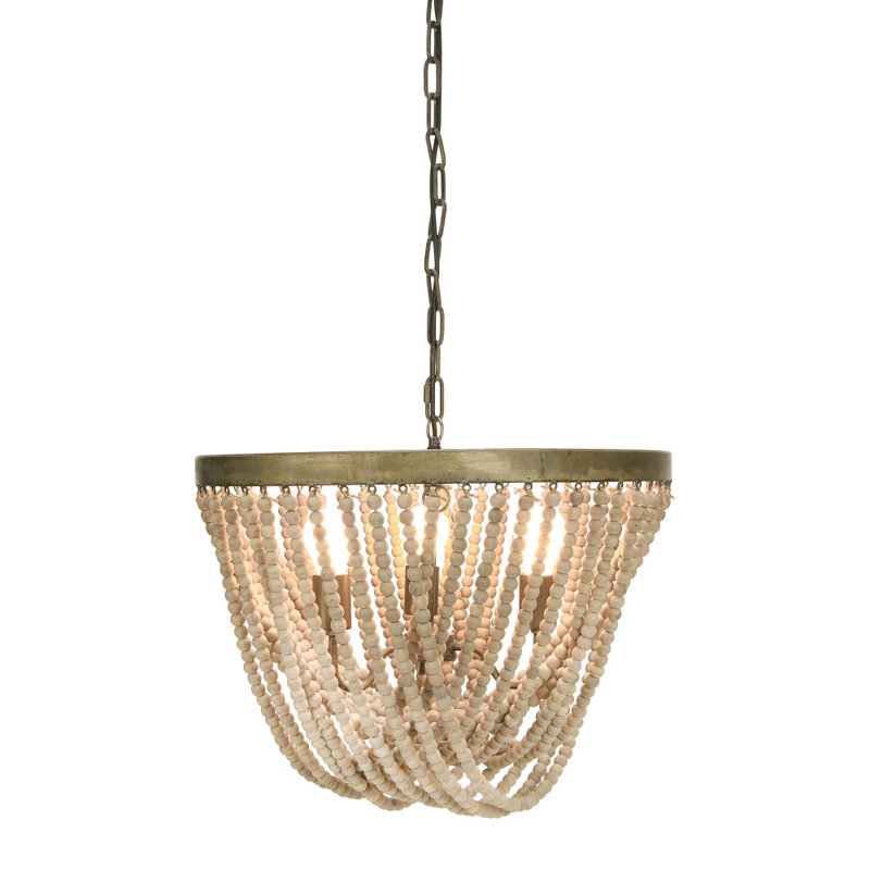 Lustre géométrique unique à 3 lumières Eljon, Blanc