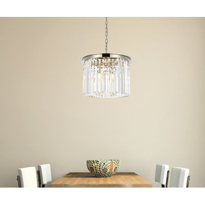 Yazmin 6 - Light Dimmable Drum Chandelier