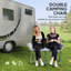 Double chaise de camping, chaise de camping pliante surdimensionnée avec poche latérale