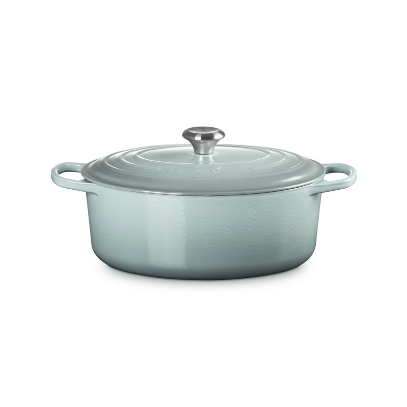 Le Creuset Enameled Cast Iron Oval Dutch Oven with Lid, 6.75 quarts, Sea Salt