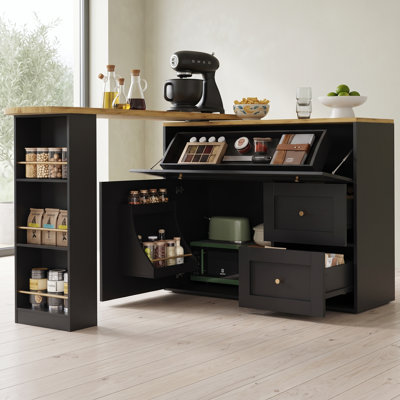 138 cm W Kitchen Island with Top