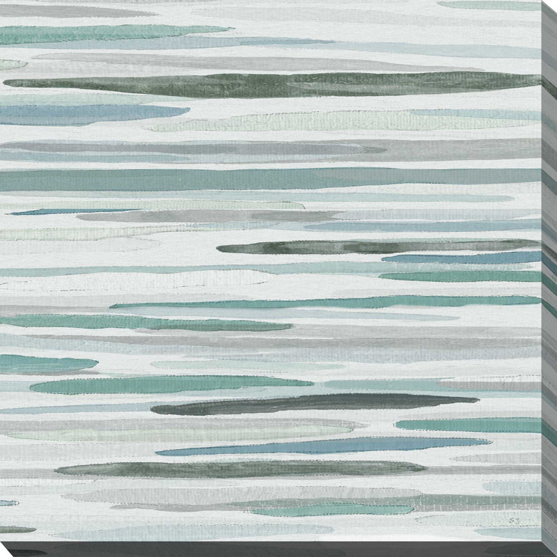 «Wind and Water I» par Susan Jill - Peinture, L 18 po x H 18 po, Toile tendue