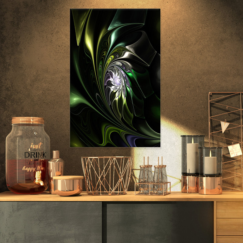 « green teinté vitrail », impression, H 32 po x l 16 po x P 1 po, Toile tendue