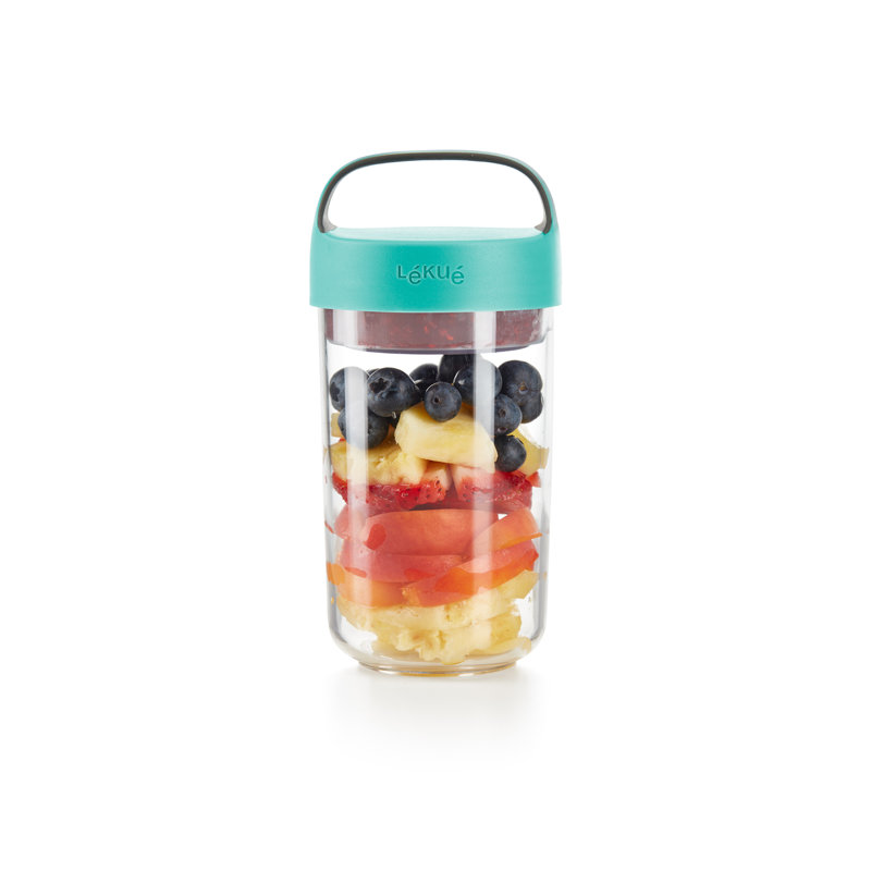 Pot à emporter Lékué, 600 ml (20,3 oz), Turquoise