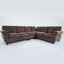 Canapé modulaire modulaire, accoudoirs roulés décorés et rivets, canapé en L, canapé d'angle, chenille, 6 places, 7 coussins de dossier-417195333
