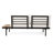 Wood Slats 2 Seater Right Side In Elegant Style - Side, Slats, Iron Frame, Cream Water- Pillowcases
