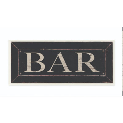 " Bar Kitchen Sign Word Design "