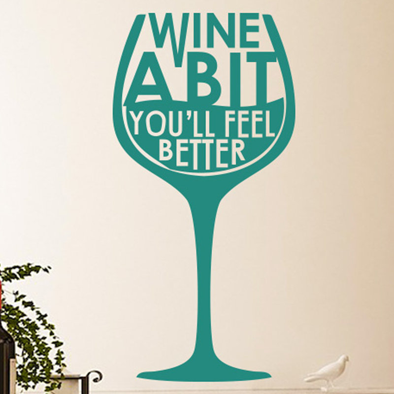 Food & Beverage Wall Decal, Medium, Aqua Green