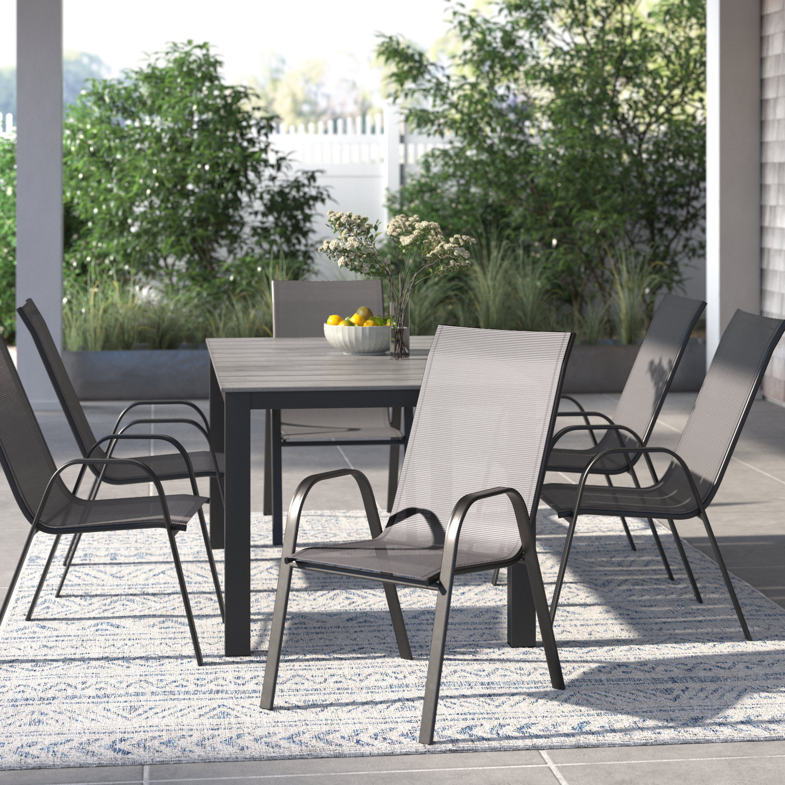 Artu Stackable Flex Comfort Sling Patio Chairs by Flash Furniture