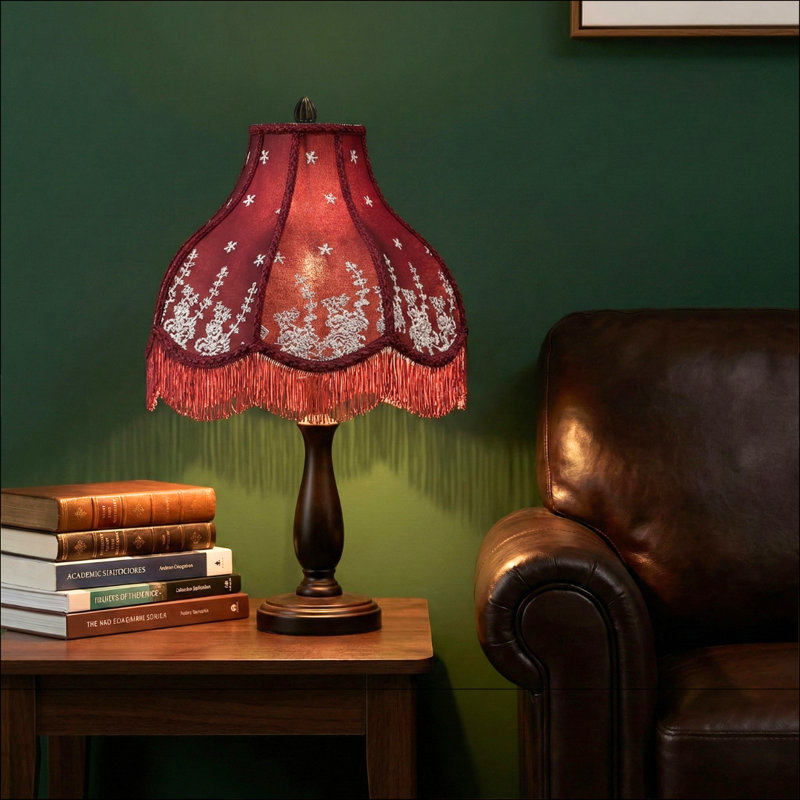 Abat-jours de style victorien Royal Designs, Inc., 5" x 15" x 11", Bourgogne