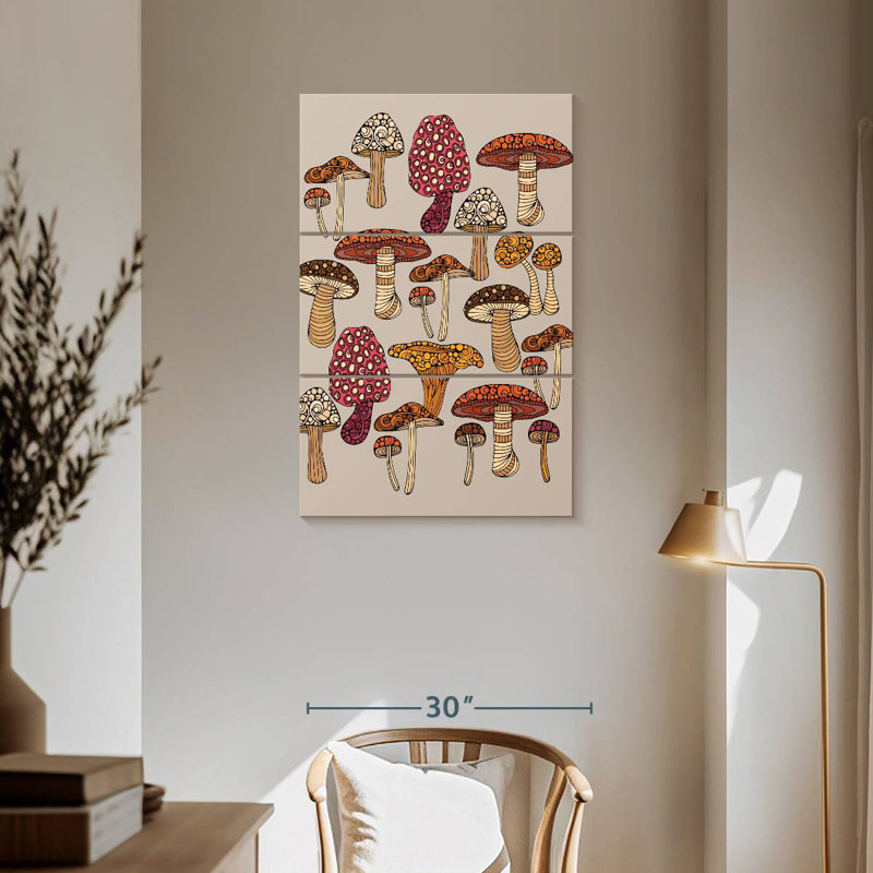 Yarlin Doodles Champignons, H 57 po x l 36 po