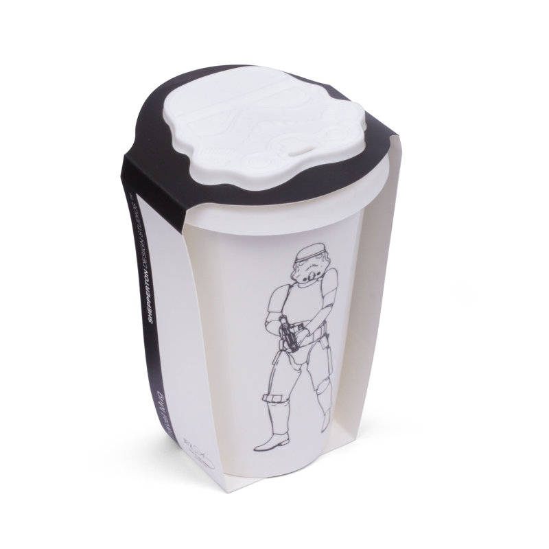 Thumbs Up Ceramic Travel Mug, White