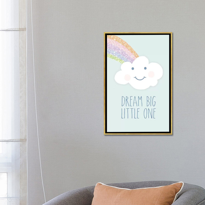 Art de rêve big little, Toile encadrée d'or, H 26 po x l 18 po x P 1,5 po