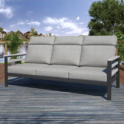 Canapé d'extérieur en métal avec coussin Sunbrella Townsend