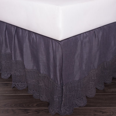 Eveline Linen Tailored Bed Skirt