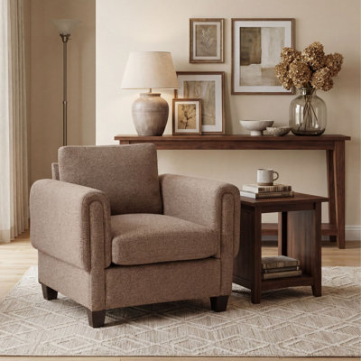Modern Upholstered Accent Chair With Arms, 1 Piece