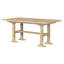 Ensemble de table de salle à manger extensible 6 pièces avec base à tréteaux, chaises rembourrées et banc Sturdy-133630576