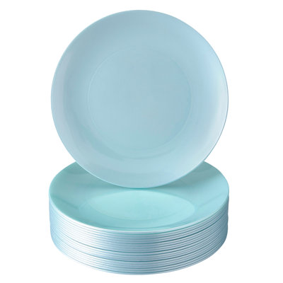 Assiettes à dîner jetables en plastique Modern Design pour fête (10 pièces) Ensemble de vaisselle jetable robuste 10,25 po