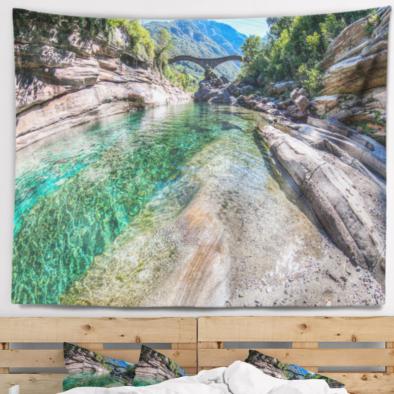Tapisserie Ponte Dei Salti Val Verzasca, H 32 po x l 39 po