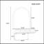 Meuble-lavabo flottant avec miroir et lumières tricolores, coiffeuse murale avec prise de courant, meuble-lavabo compact, grand rangement-965230443