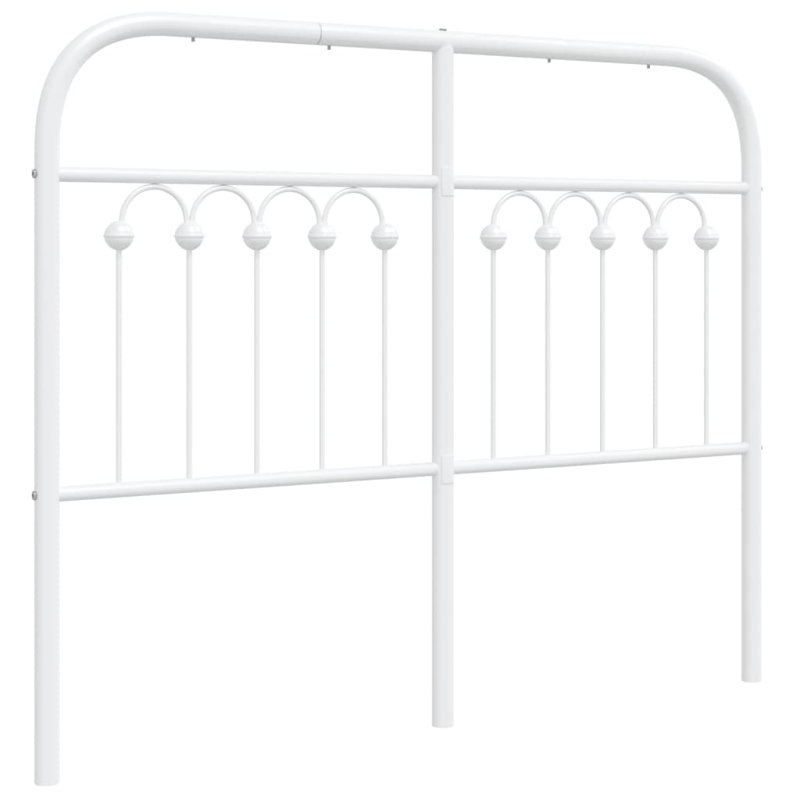 Vidaxl Metal Replace Headboard Black 180 Cm, White, 120 x 200 cm
