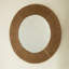 Miroir 24 po Breeza, miroir circulaire en bambou tissé à la main en chanvre, jaune terre, convient à la salle de bain, à la chambre à coucher, au salon, au vestibule, etc.