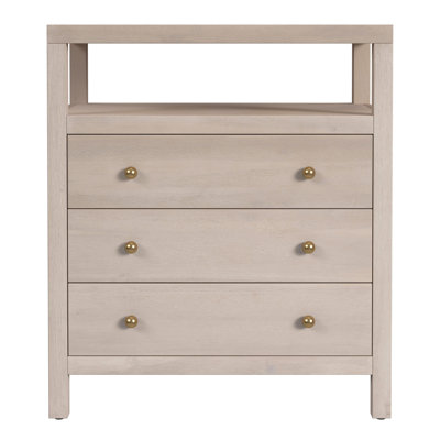 Celine 3-Drawer Acacia Nightstand