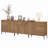 94.5" Modern Reeded 6-Door Sideboard With Drawers, 3-In-1 Wooden Credenza Storage Cabinet For Kitchen, Dining Room-1641732701