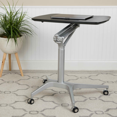 Veltri Mobile Sit-Down, Stand-Up Ergonomic Computer Desk - Standing Desk -  Symple Stuff, A91BFFE039A9447AB4F6E5A2D1A74C95