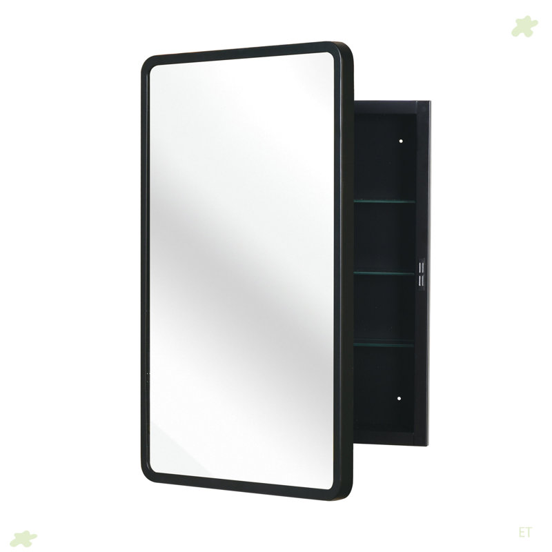 Armoire à miroir murale ou encastrée, H 5,25 po x l 24,13 po x P 15,92 po