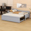 Lit de jour simple en L rembourré en forme de L - Lit gigogne inclus-716702588
