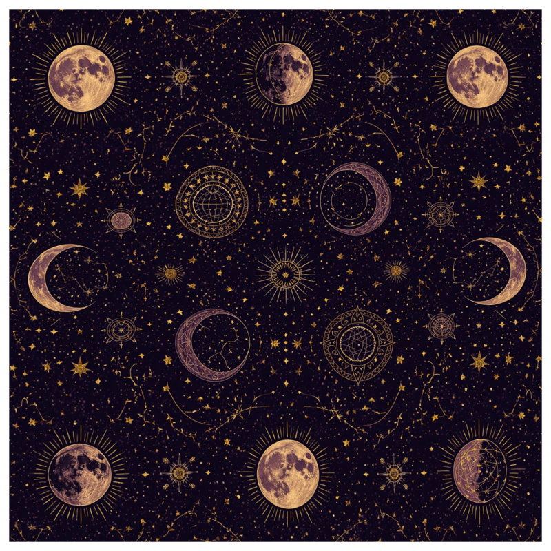 Tapis de bain Celestial Moon Phases, L 34 po x L 21 po