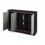 Console pour vestibule - Argent métallique / noyer