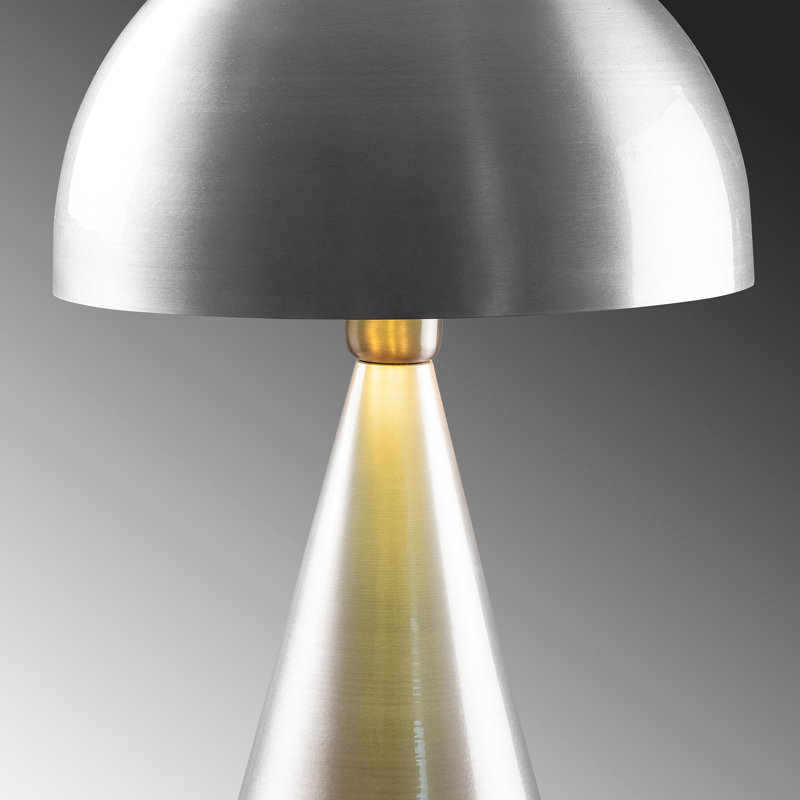 Lampe de bureau, Argent / turquoise