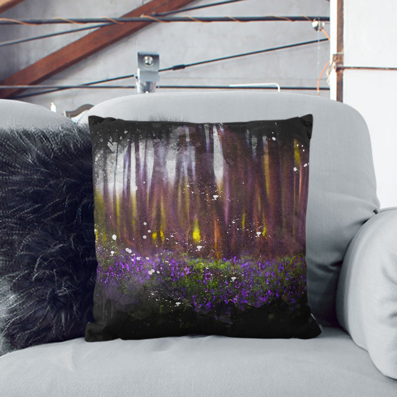 Floral Square Cushion, 55cm H x 55cm W x 20cm D