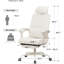 Chaise de bureau ergonomique à haut dossier avec repose-pieds réglable et siège en mousse à mémoire de forme moelleux